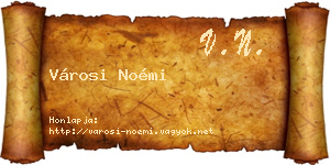 Városi Noémi névjegykártya